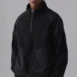 Musinsa Standard Polar Fleece Half Zip-Up Pullover (Black)